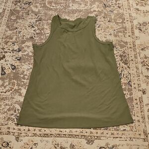 Torrid Super Soft Rib Knit Tank – Olive Green Sleeveless Top
